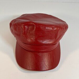 Leather look cap size small to medium adjustable